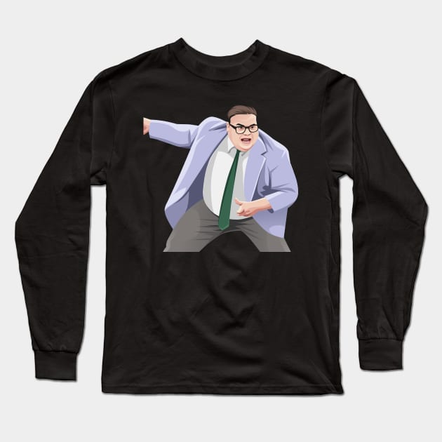 Chris Foley - Hilarious Vector Long Sleeve T-Shirt by WaltTheAdobeGuy